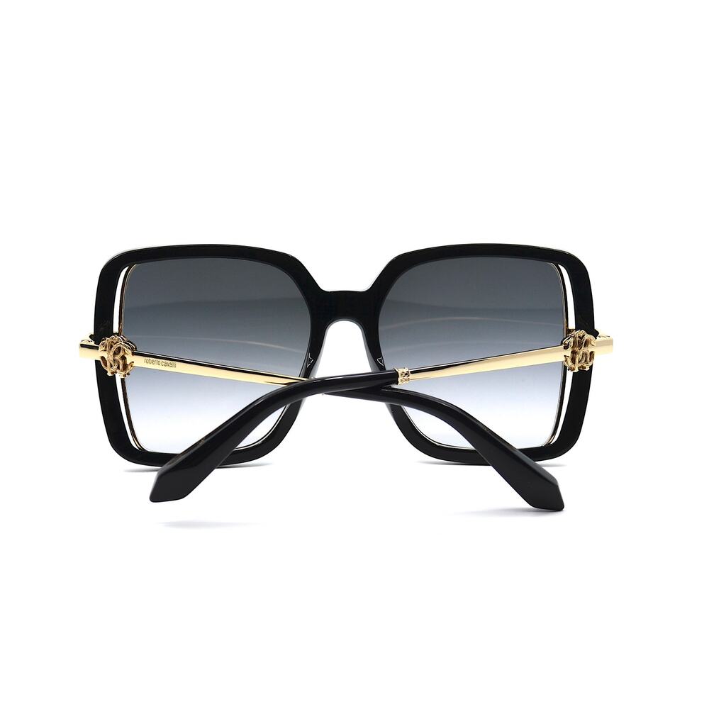 NEW ROBERTO CAVALLI SRC007 BLACK GOLD GREY LENS AUTHENTIC SUNGLASSES - Picture 7 of 10